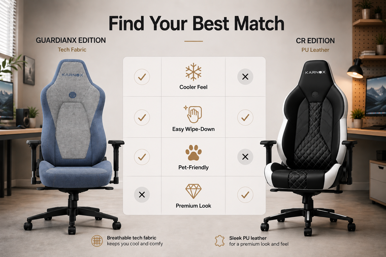 Tech Fabric vs. PU Leather Gaming Chairs: Which Material Is Right for You?