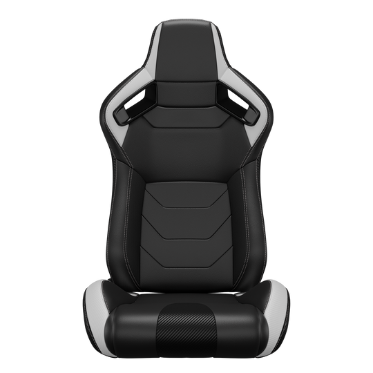 H5 Universal Bucket Racing Seats 2Pcs - White