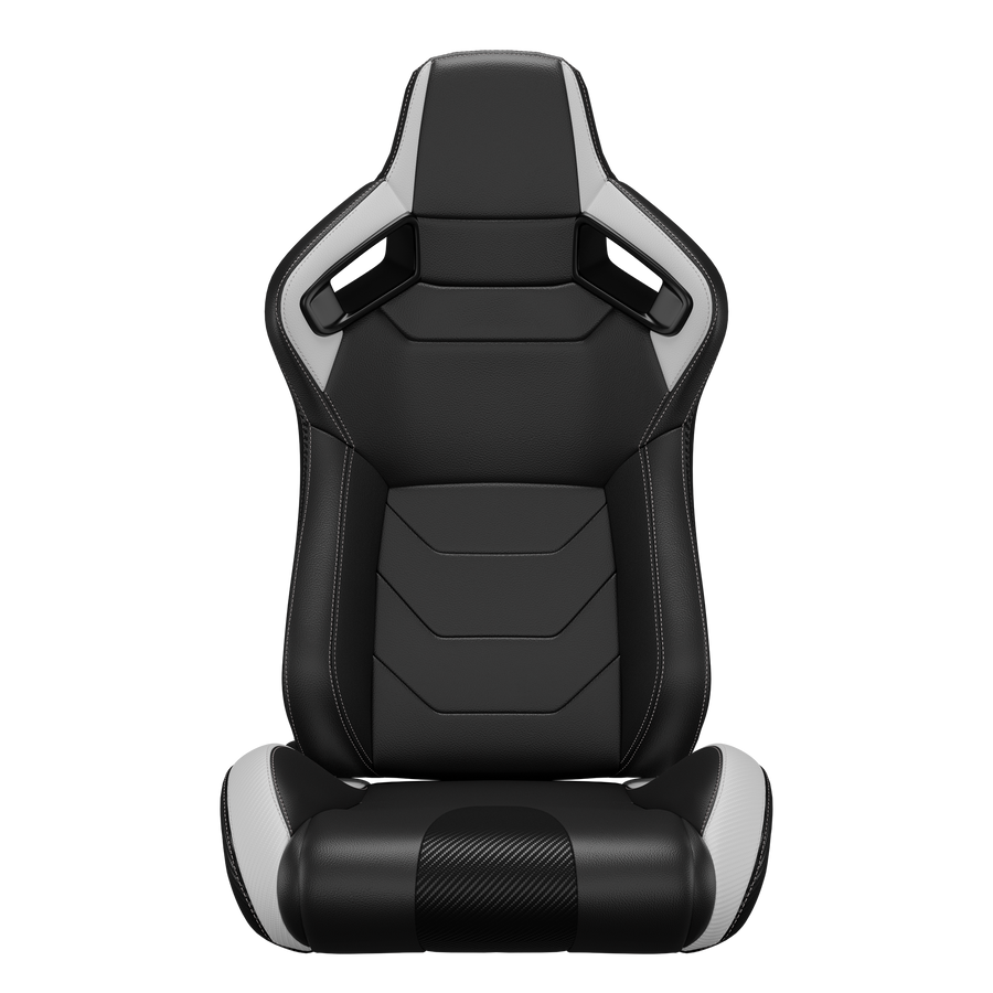 KARNOX Velocity 8005Y Universal Racing Bucket Seats Pair -  White