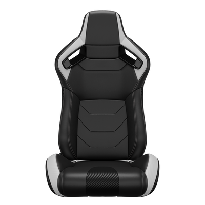 H5 Universal Bucket Racing Seats 2Pcs - White