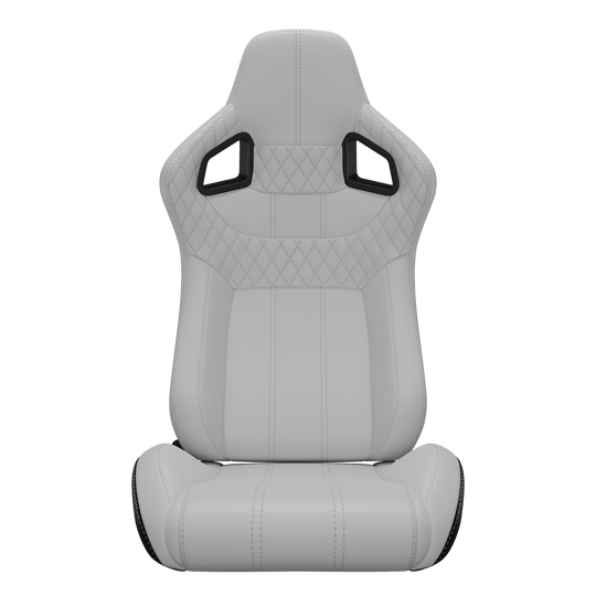 S8005-FULL Universal Bucket Racing Seats 2Pcs - White