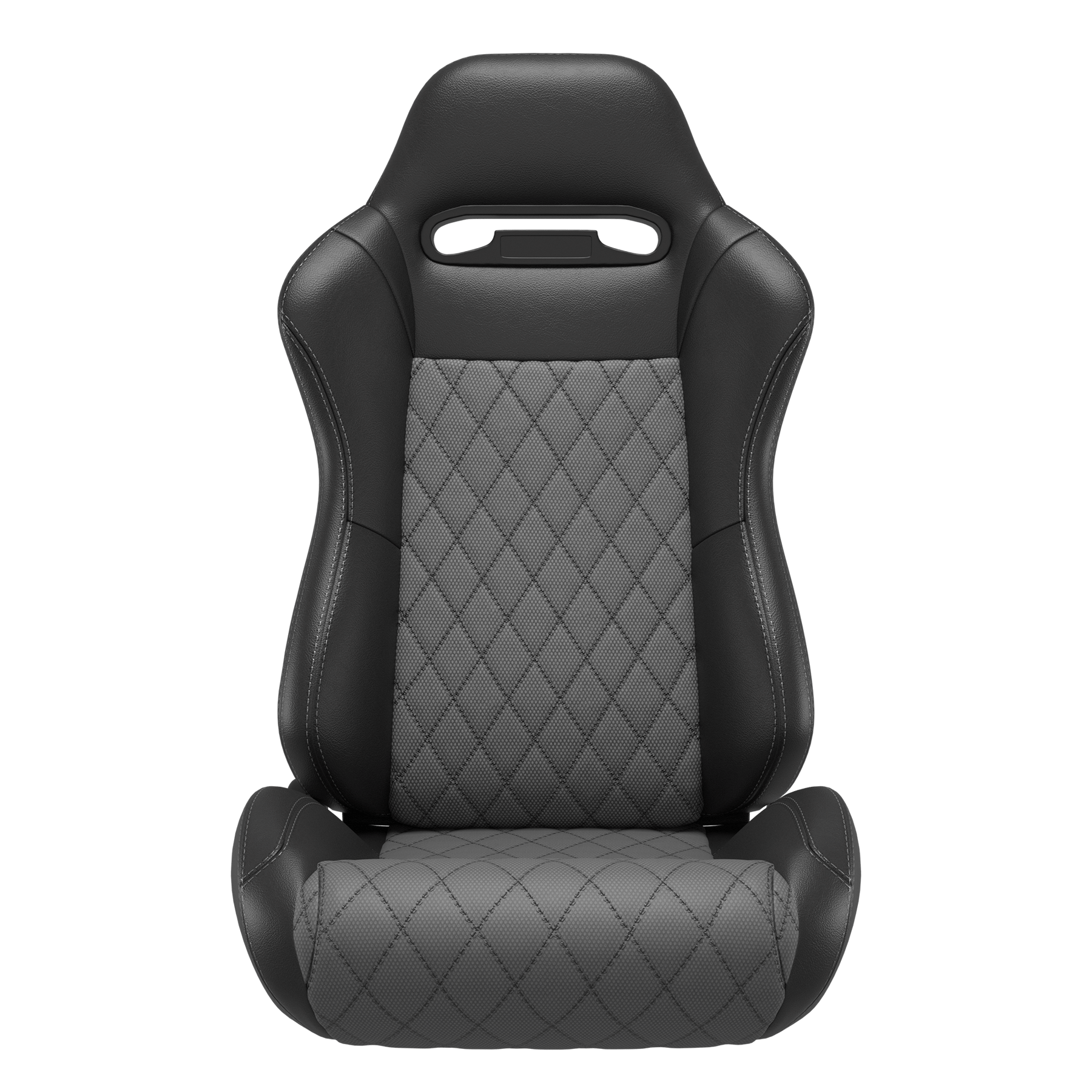 KARNOX Phantom 8010 Universal Bucket Racing Seats Pair - Grey Diamond Leather