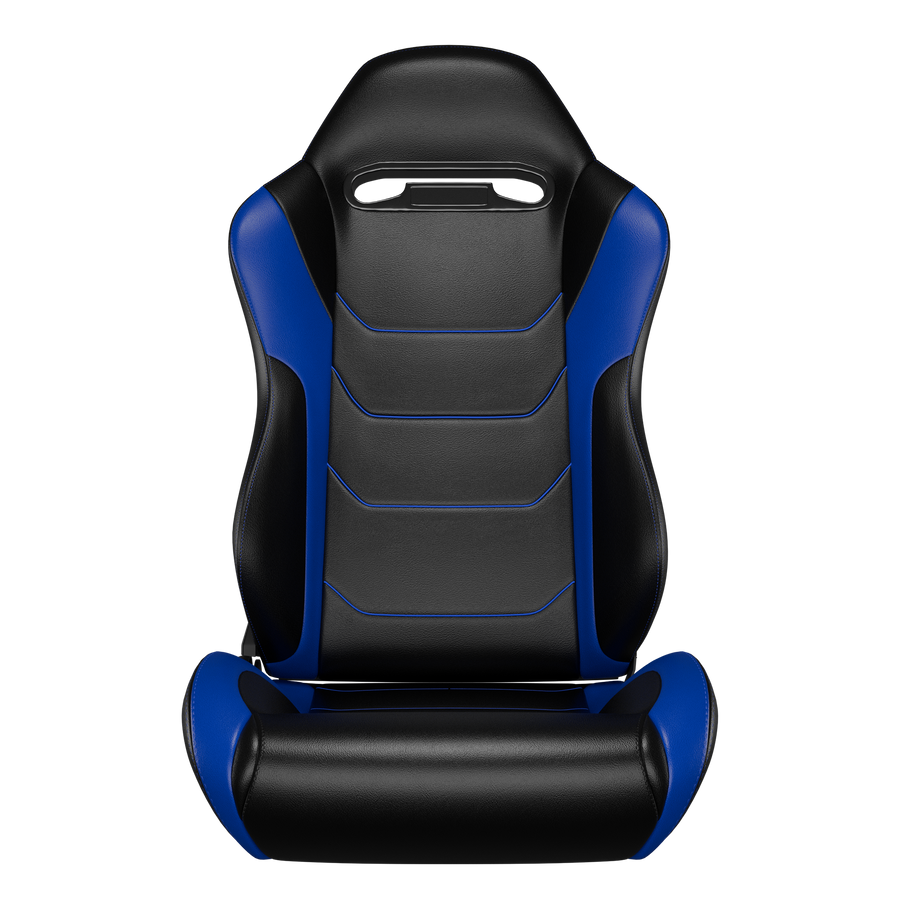 KARNOX Velocity X 8010 Racing  Seats Pair - Black Blue Stitch