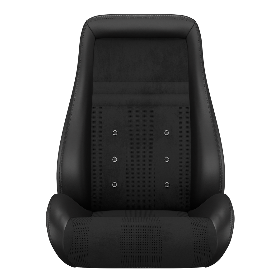KARNOX Classic Universal Racing Bucket Seats Pair - Black Suede Insert
