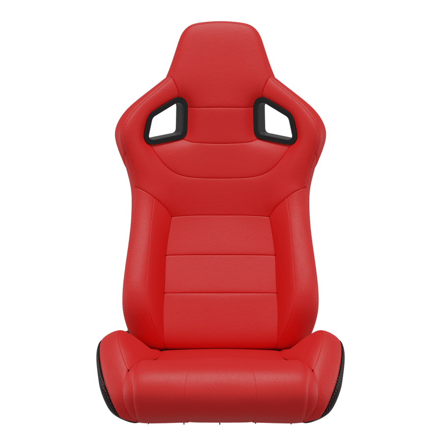KARNOX Legacy X 8005 Universal Racing Seats Pair - Red Smooth
