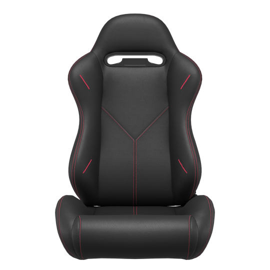 S8010 Universal Bucket Racing Seats 2Pcs - Red Stitch