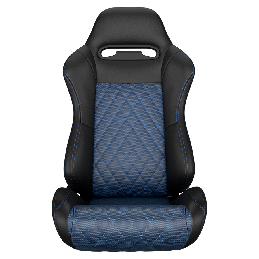 KARNOX Phantom 8010 Universal Bucket Racing Seats Pair - Blue Diamond Mesh Fabric