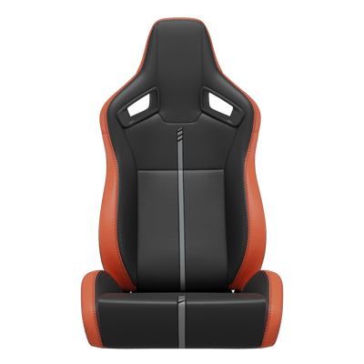 H8 Universal Bucket Racing Seats 2Pcs - Orange