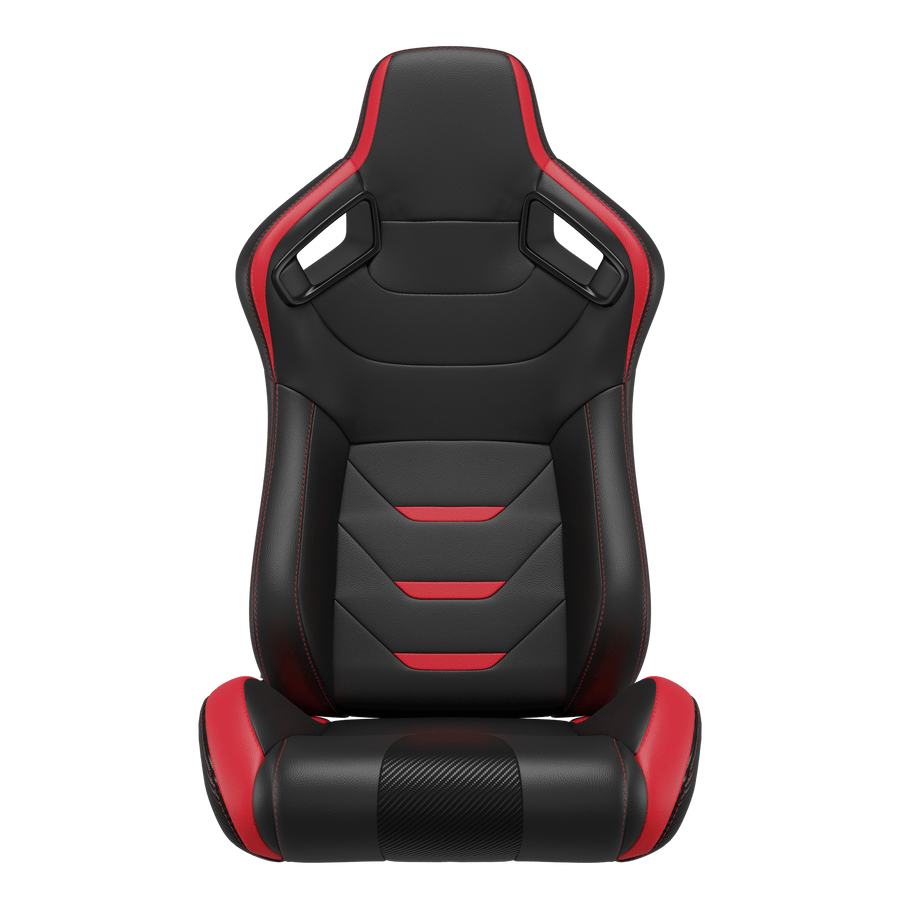 KARNOX Legacy X 8005Y Racing Bucket Seats Pair - Red Vector Edition