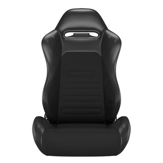 KARNOX Phantom 8010 Universal Racing Seats Pair - Black Suede Backrest