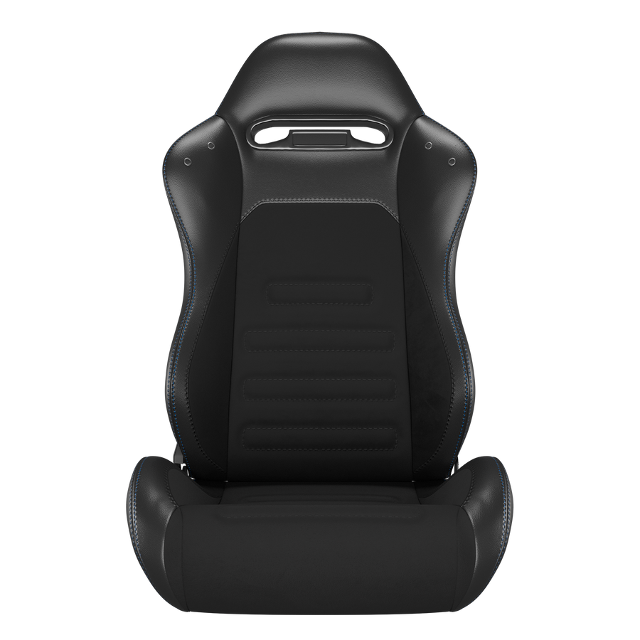 KARNOX Phantom 8010 Universal Racing Seats Pair - Black Suede Backrest