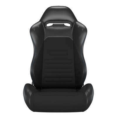 KARNOX Phantom 8010 Universal Racing Seats Pair - Black Suede Backrest