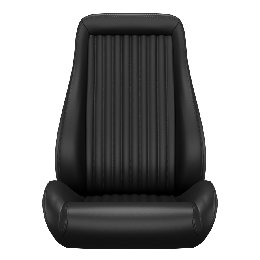 KARNOX Classic Universal Racing Bucket Seats Pair - Heritage Ribbed Black