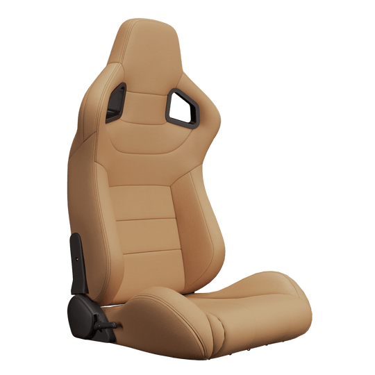 S8005-1099 Universal Bucket Racing Seats 2Pcs - Brown
