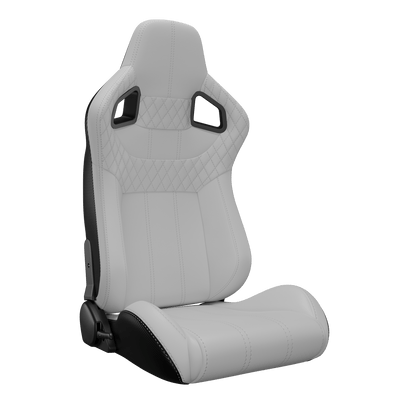 S8005-FULL Universal Bucket Racing Seats 2Pcs - White - hover