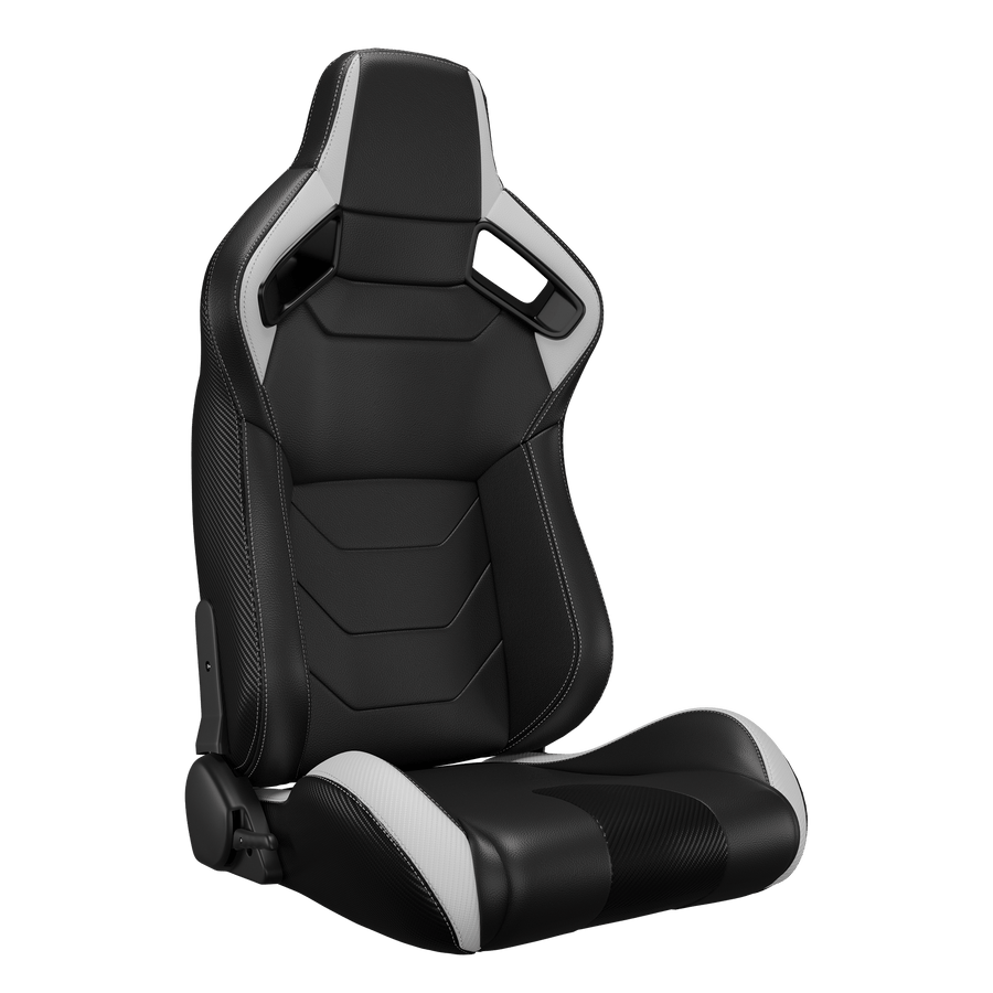 KARNOX Velocity 8005Y Universal Racing Bucket Seats Pair -  White - hover