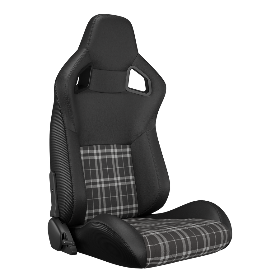 KARNOX Legacy X 8005 Universal Racing Seats Pair - Black Plaid Edition - hover