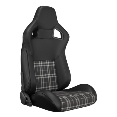 KARNOX Legacy X 8005 Universal Racing Seats Pair - Black Plaid Edition - hover
