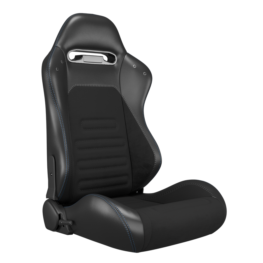 KARNOX Phantom 8010 Universal Racing Seats Pair - Black Suede Backrest - hover