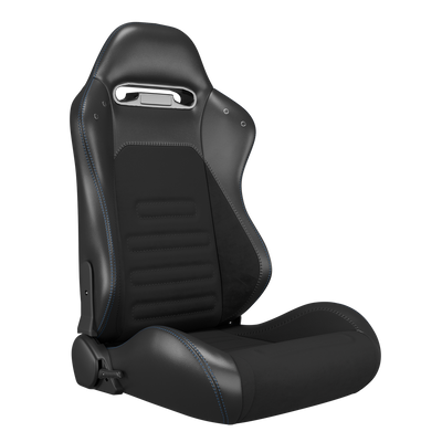 KARNOX Phantom 8010 Universal Racing Seats Pair - Black Suede Backrest - hover