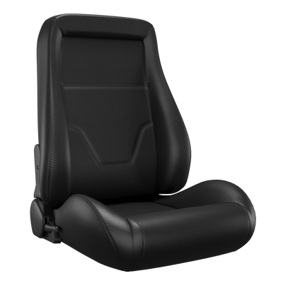Classic Universal Bucket Racing Seats 2Pcs - Black - hover