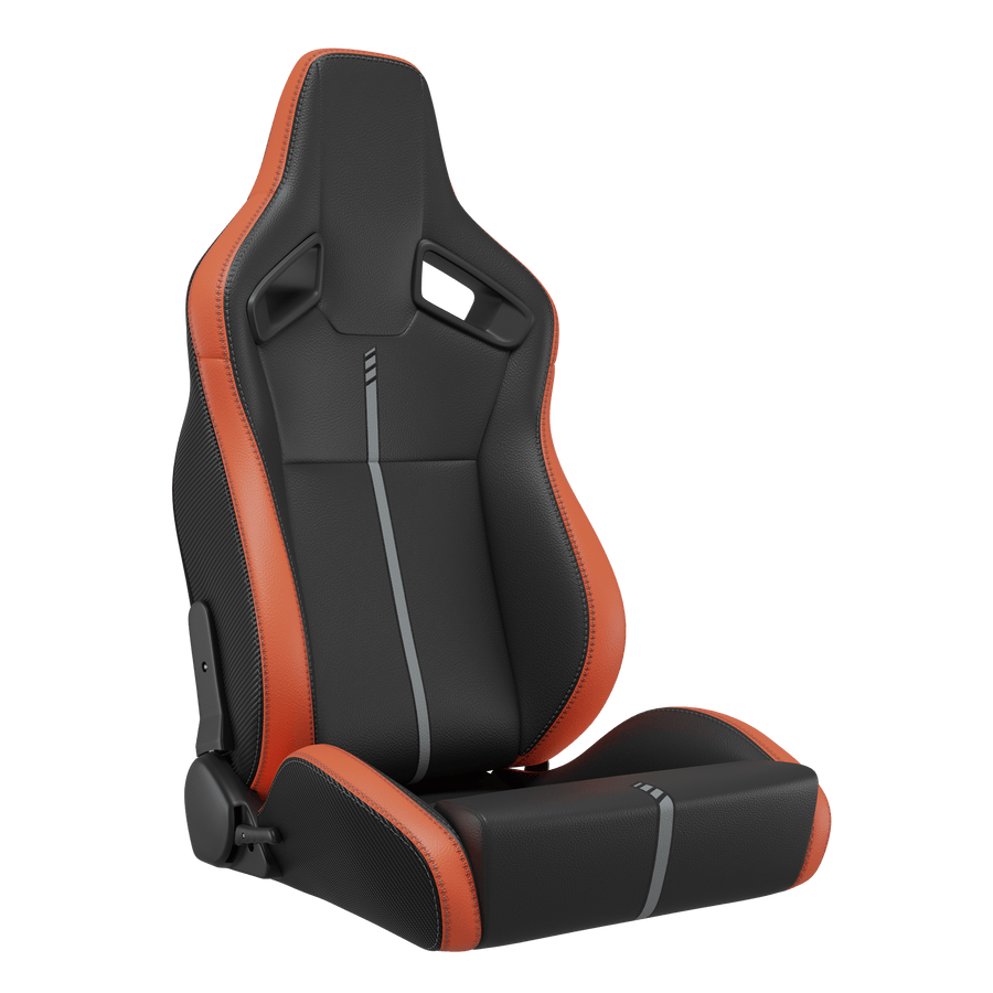 KARNOX Apex H8 Universal Bucket Racing Seats Pair - Orange - hover