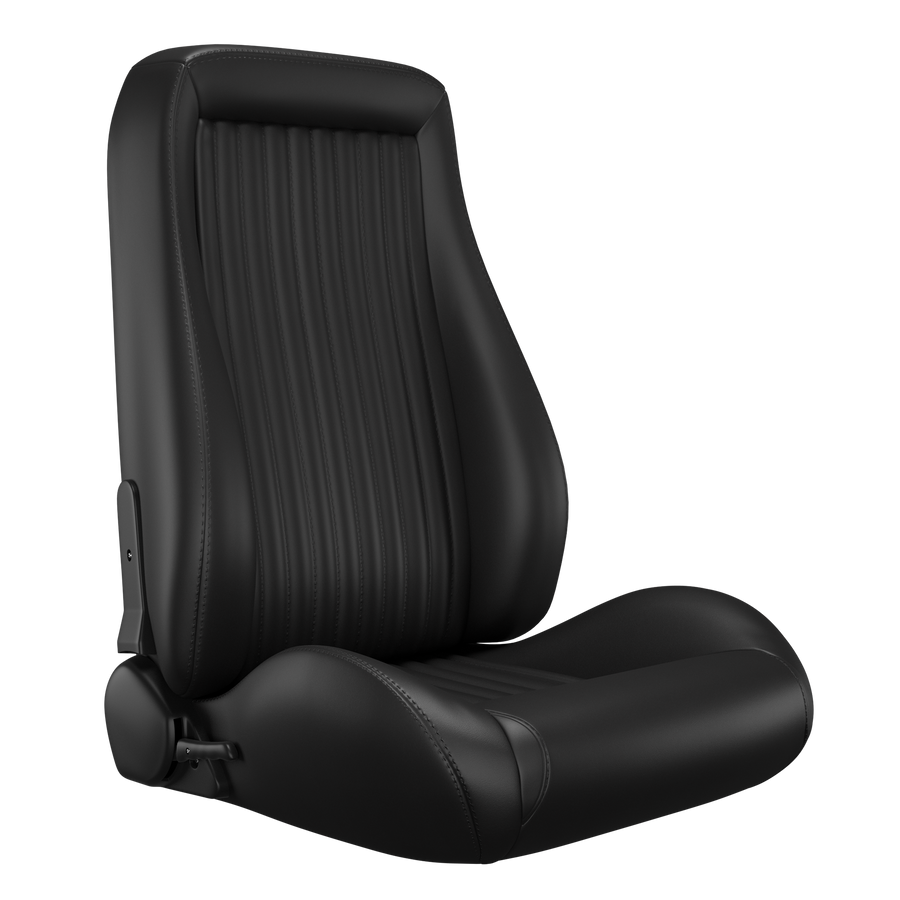 KARNOX Classic Universal Racing Bucket Seats Pair - Heritage Ribbed Black - hover