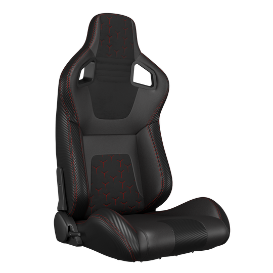 KARNOX Apex X Universal Racing Seats Pair - Black Suede Insert