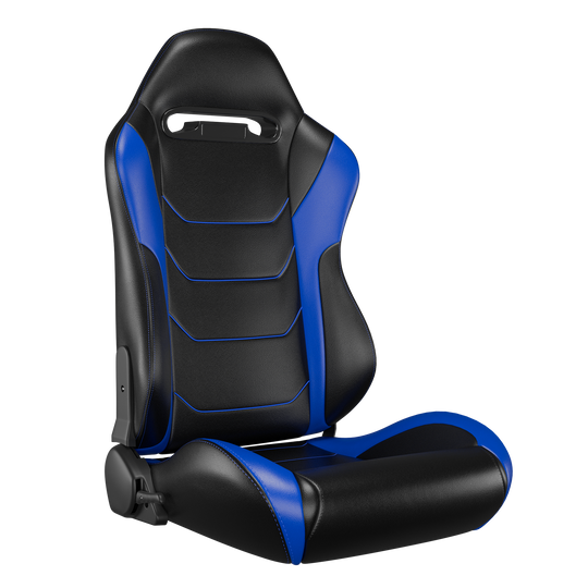 KARNOX Velocity X 8010 Racing  Seats Pair - Black Blue Stitch