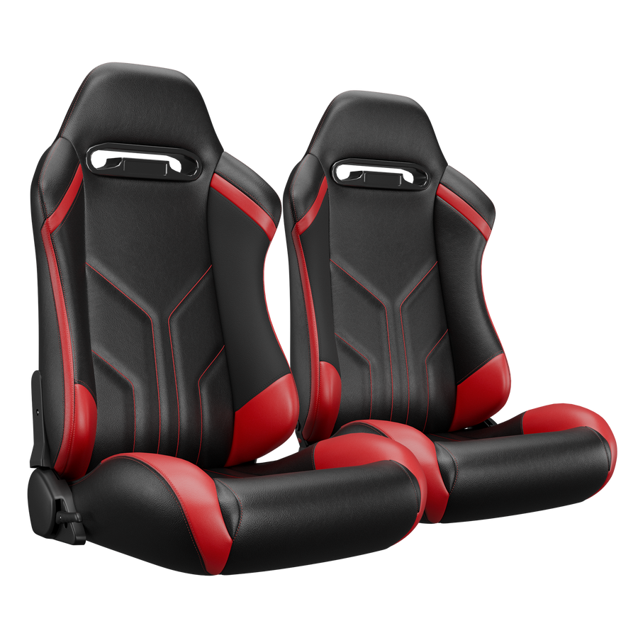 H10-006 Reclinable Seats - Black and Red