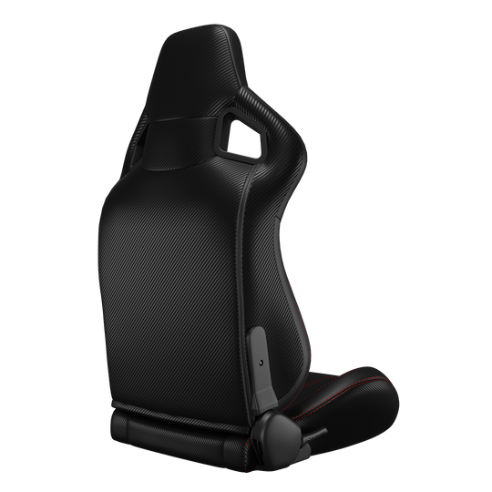 KARNOX Legacy X 8005 Universal Racing Seats Pair - Black Red Stitch