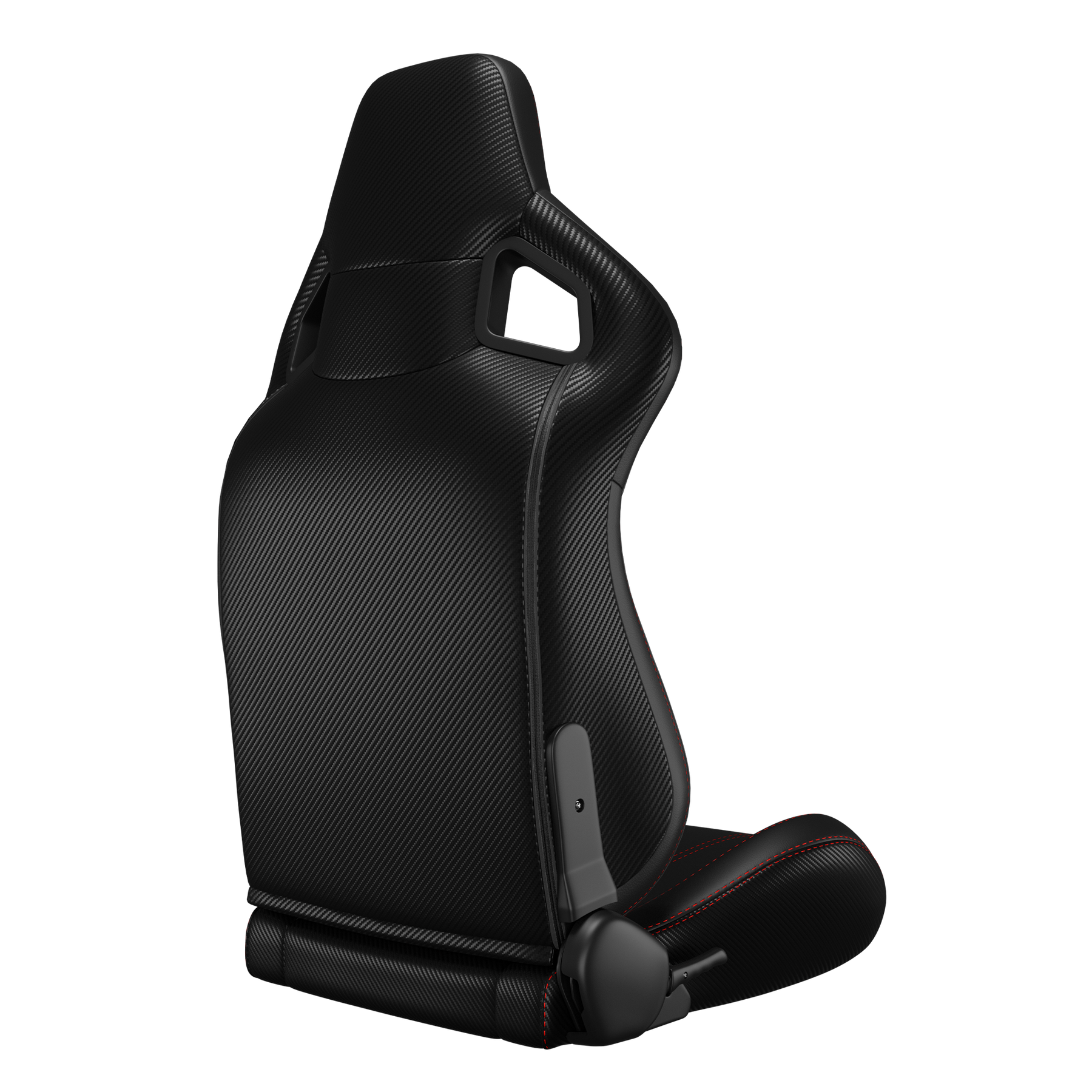 KARNOX Legacy X 8005 Universal Racing Seats Pair - Black Red Stitch
