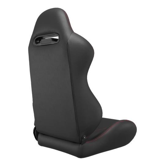 S8010 Universal Bucket Racing Seats 2Pcs - Red Stitch