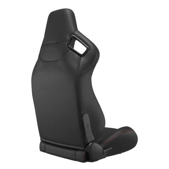 S8005-1-SQUARE Universal Bucket Racing Seats 2Pcs - Black